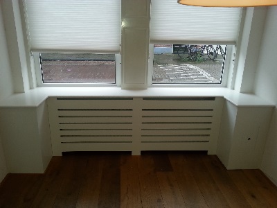 Radiatorombouw sleuven horizontaal erker Leiden