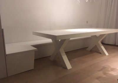 Zitbank eettafel