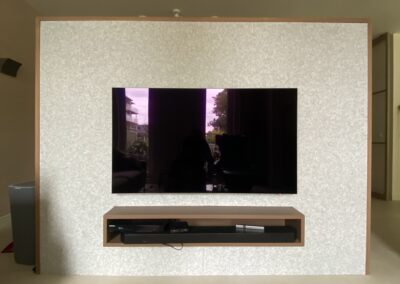 TV wand noten&vilt